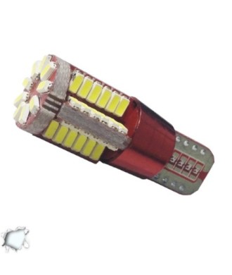 GloboStar® T10 W5W Λαμπτήρας 21219 LED T10 57 SMD 3014 Can Bus 4.5W DC 12-16V IP20 460lm 120° Ψυχρό Λευκό
